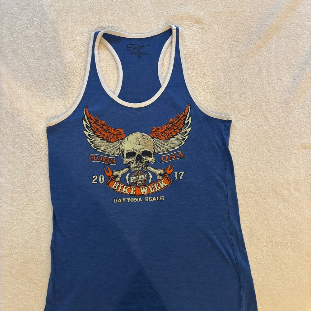 Blue Daytona Beach Bike Week Rally Tank Top
